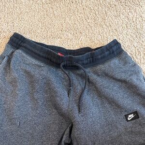 Nike Charcoal Joggers with Logo Patch